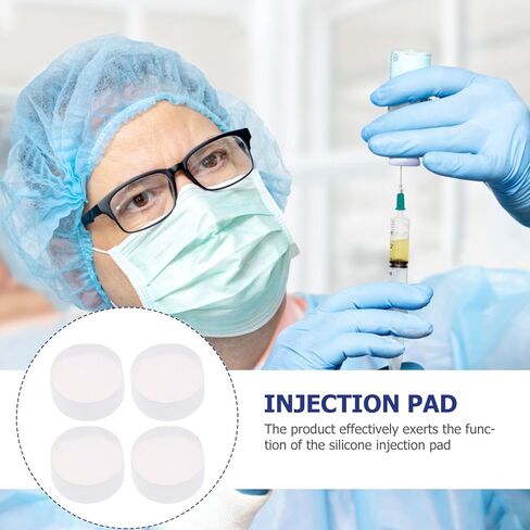 DOITOOL 6pcs Chromatograph Silicone Injection Pads 10x5mm Silica Gel Particles Set for Chromatographic Instrument Sampling and Sealing in Saudi Arabia