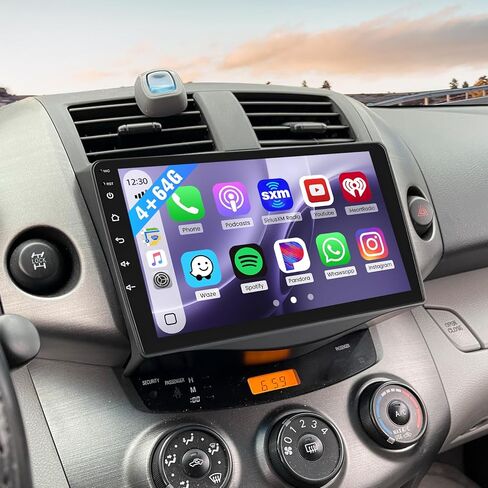 [FIT J-B-L] راديو سيارة لتويوتا RAV4 2007 2008 2008 2010 2011 مع Carplay Android Auto ، 4+64G 9 بوصة شاشة Thouch Screen مع 1280 * 720 32EQ GPS WiFi in Saudi Arabia
