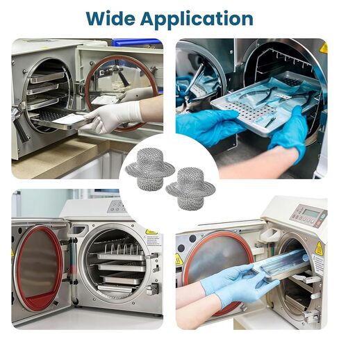 2 Pack MIF062 Fill/Vent Mesh Chamber Filter Fit for Midmark Ritter M9/M9D, M11/M11D,1730E,1730EK,730M for Tuttnauer 1730, 2540, 2340, 3870 Chamber Screen Filter Replacement (Stainless Steel) in Kuwait