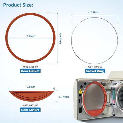 طقم حشية الباب M9 لختم الباب Midmark Ritter M9 M9D يتضمن حشية الباب والسد (#002-0361-01) وحلقة الحشية (#057-0790-01) قطعة استبدال مجموعة الختم in Kuwait