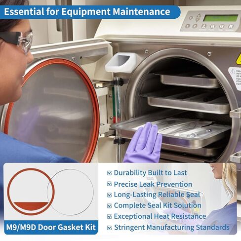 طقم حشية الباب M9 لختم الباب Midmark Ritter M9 M9D يتضمن حشية الباب والسد (#002-0361-01) وحلقة الحشية (#057-0790-01) قطعة استبدال مجموعة الختم in Kuwait