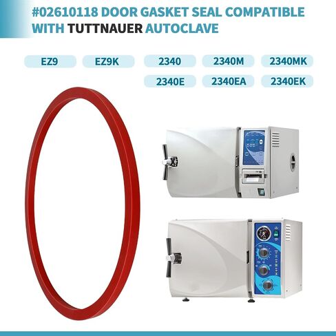 حشية الباب 2340 المتوافقة مع Tuttnauer 2340، حشية الباب لأوتوكلاف Tuttnauer 2340M 2340MK 2340E 2340EA 2340EK EZ9 EZ9K، أجزاء الأوتوكلاف رقم 02610118 لملحقات آلة Tuttnauer in Kuwait