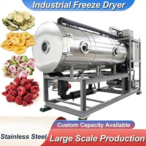 Industrial-grade large-scale vacuum freeze dryer, freeze drying area 50-200㎡, fully automatic intelligent temperature control, general-purpose large-scale production freeze drying equipment. in Kuwait