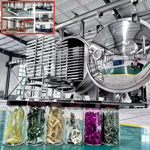 Industrial-grade large-scale vacuum freeze dryer, freeze drying area 50-200㎡, fully automatic intelligent temperature control, general-purpose large-scale production freeze drying equipment. in Kuwait