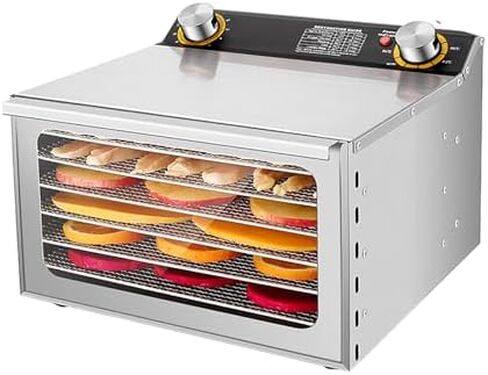 400W Freeze Dryer Machine, 6/8/12 Layers, 0-12H Timer, 35-90℃ Temp, 6-Inch Fan Blade, 360° Airflow for Dehydrating Fruits, Vegetables, and Meat in Saudi Arabia