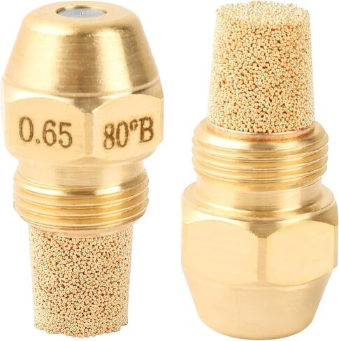 2 Pcs Solid Oil Burner Nozzle 0.65-80 B, 80 Degree Spray Angle, Brass Oil Furnace Nozzle kit for Oil Furnace and Beckett Burner Parts in Saudi Arabia