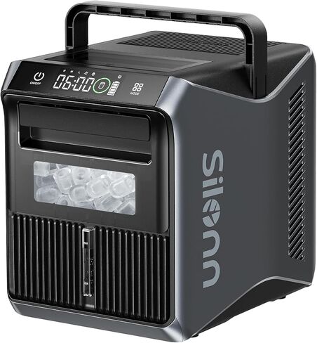 Silonn Nugget Ice Maker كونترتوب، آلة صنع الثلج على شكل حبيبات قابلة للمضغ مع التنظيف الذاتي، صانع ثلج محمول حصاة مع مغرفة ثلج للمنزل والمطبخ والمكتب، أخضر in Kuwait