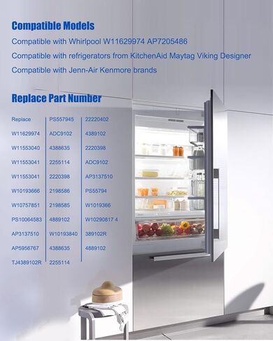 Whirlpool W11629974 Refrigerator Ice Level Control Board Compatible with KitchenAid Maytag, Replace W11553040 W11553041 W10193666 W10757851 PS10064583 AP7205486 in Saudi Arabia