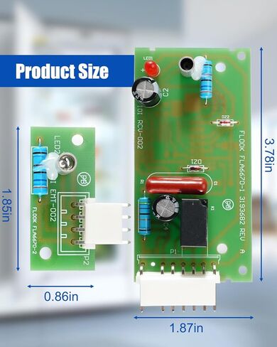 Whirlpool W11629974 Refrigerator Ice Level Control Board Compatible with KitchenAid Maytag, Replace W11553040 W11553041 W10193666 W10757851 PS10064583 AP7205486 in Saudi Arabia
