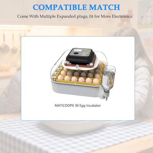 12V 5A Egg Incubator Charger Compatible with MATICOOPX Egg Hatching Incubator Power Supply Poultry Hatching Equipment Power Adapter Cord in Kuwait
