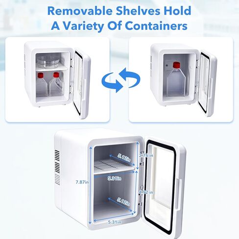 4L Incubator, 46-148℉ Bacteria Incubator, Thermostatic Cabinet Incubator for Lab General Purpose, Petri Dishes, Seed, 12V/110V in Kuwait