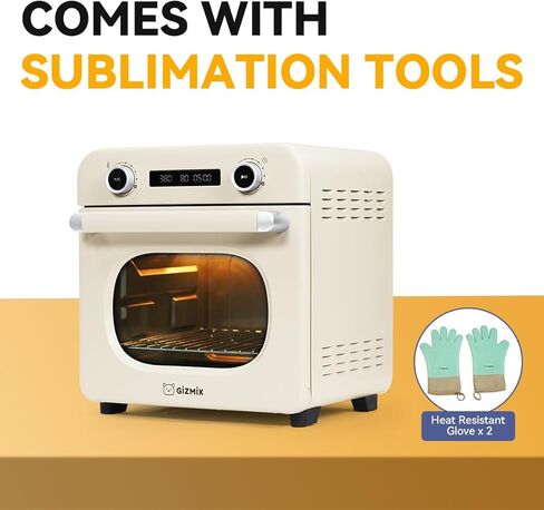 18L Sublimation Oven for Tumblers, Mugs & Bottles, Digital Heat Press Convection Oven with 360° Heating, Precise Temperature Control, Fits Multiple Items, Includes Heat Resistant Gloves in Saudi Arabia