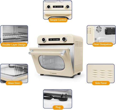 18L Sublimation Oven for Tumblers, Mugs & Bottles, Digital Heat Press Convection Oven with 360° Heating, Precise Temperature Control, Fits Multiple Items, Includes Heat Resistant Gloves in Saudi Arabia