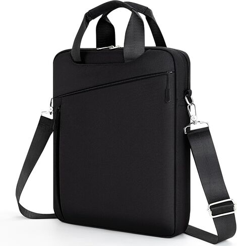 Laptop Sleeve Shoulder Bag 13 14 inch Carrying Portable Case Women Men Compatible with Chromebook Notebook MacBook Pro 14 M1 M2 M3 13 inch MacBook Pro Air, Black in Kuwait