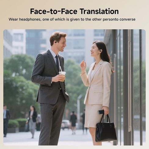 ERAZER X8 AI Language Translation Earbuds, Real-Time Translator Earbuds for 135 Languages, 3-in-1 Two-Way Translation Device with APP for iOS&Android, Translation Headphones for Travel Business in Kuwait