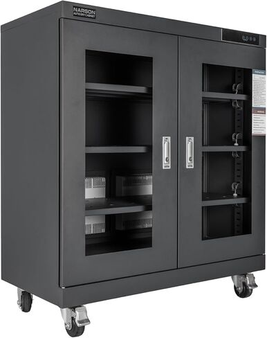 خزانة NARGON 1-20% RH 450L الإلكترونية الجافة، خزانة تجفيف ESD لتخزين العدسات البصرية، تجميعات РСВ، الرقاقة، المكونات الإلكترونية، أشباه الموصلات، المواد الكيميائية المخبرية، موديل NMC452CF in Kuwait