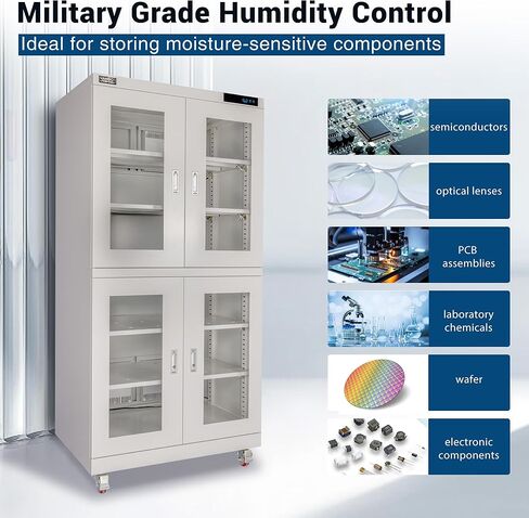 NARGON 2-40% RH 880L الخزانة الجافة الإلكترونية، خزانة المجفف ESD لتخزين العدسات البصرية، تجميعات РСВ، الرقاقة، المكونات الإلكترونية، أشباه الموصلات، المواد الكيميائية المخبرية، الموديل NMC884B in Kuwait