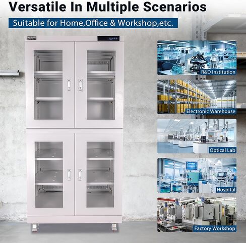 NARGON 2-40% RH 880L الخزانة الجافة الإلكترونية، خزانة المجفف ESD لتخزين العدسات البصرية، تجميعات РСВ، الرقاقة، المكونات الإلكترونية، أشباه الموصلات، المواد الكيميائية المخبرية، الموديل NMC884B in Kuwait