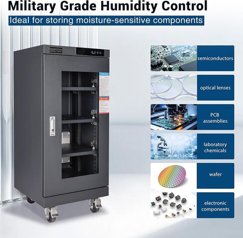 NARGON 1-20% RH 160L الخزانة الجافة الإلكترونية، خزانة المجفف ESD لتخزين العدسات البصرية، تجميعات РСВ، الرقاقة، المكونات الإلكترونية، أشباه الموصلات، المواد الكيميائية المخبرية، الموديل NMC161CF in Kuwait