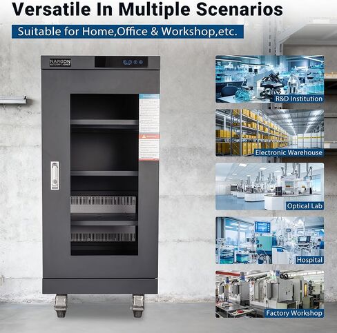 NARGON 1-20% RH 160L الخزانة الجافة الإلكترونية، خزانة المجفف ESD لتخزين العدسات البصرية، تجميعات РСВ، الرقاقة، المكونات الإلكترونية، أشباه الموصلات، المواد الكيميائية المخبرية، الموديل NMC161CF in Kuwait