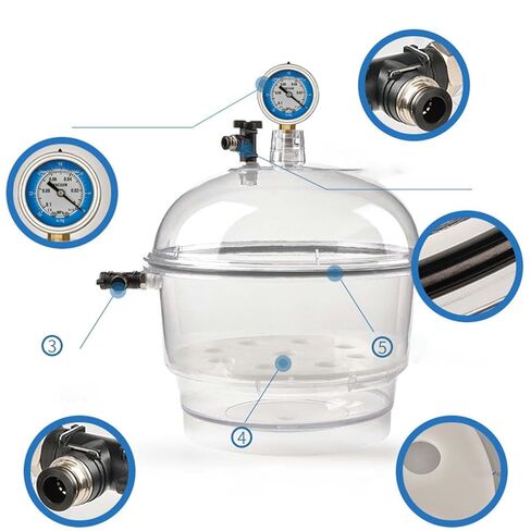 مجففات فراغية ممتازة لاحتياجات التجفيف العلمية، 250 مم، متعددة in Kuwait