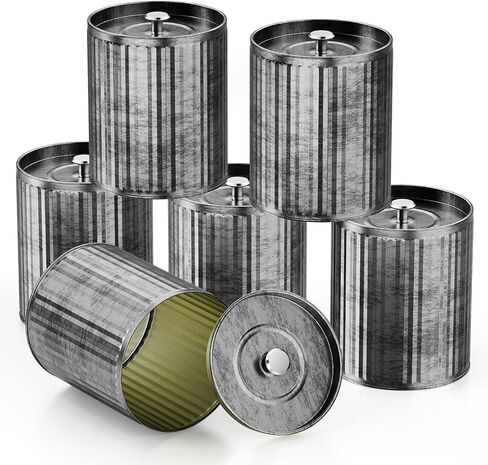 مجموعة عتيقة القصدير مربع 12 عبوة (10 أوقية كل علبة) | Can Candle Making Kit Travel Thin Can Travel Can Prof | استخدام المواد الغذائية الاستخدام الآمن | حدد شمعة DIY هدية للآباء والأسر والتجمعات in Saudi Arabia