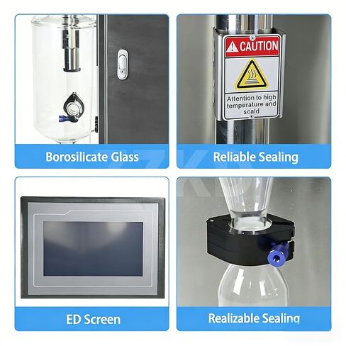 HNZXIB 2L Lab Spray Dryer, Transparent Chamber, 304 Stainless Steel Atomizer (110V/60Hz) in Saudi Arabia
