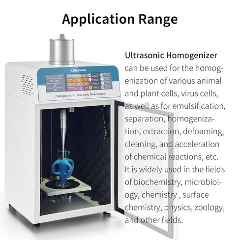 Ultrasonic Homogenizer,lab Homogenizer Ultrasonic with Temperature Probe,Electric Lifting,YP-S500T,0.5-500ml (500, Watts) in Saudi Arabia