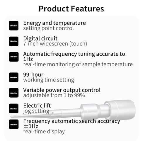 Ultrasonic Homogenizer,lab Homogenizer Ultrasonic with Temperature Probe,Electric Lifting,YP-S500T,0.5-500ml (500, Watts) in Saudi Arabia