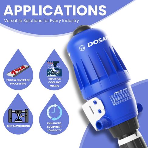 DOSATRON D14MZ10 D14MZ10VAFII Water-Powered Chemical Injector Dosing Pump | 14 GPM | 1–10% Dilution | 0.05–14 GPM Flow Range | 3/4" NPT | Coolant Mixing, Industrial, Metalworking in Kuwait