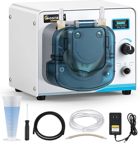24V Peristaltic Pump Variable Speed 0-800ml/min Intelligent Liquid Dosing Pump 430rpm High Flow Rate OLED Display for Scientific Labs Industrial Applications in Kuwait