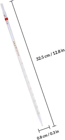 Luxshiny 4pcs 5ml Glass Ring Pipette Measuring Straws Graduated Laboratory Liquid Transfer Pipettes for Chemical Experiments in Saudi Arabia