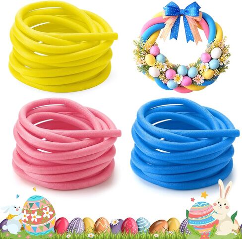 frienda 3 pcs استقلال يوم الاستقلال حبل المعكرونة ، 19.6 قدم 5/8 بوصة لكل منهما ، حمراء أبيض أبيض نودلز أنبوب الحرف متعددة الاستخدامات قضيب حبل الحبل لفنون DIY لوازم الحرف اليدوية in Kuwait