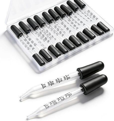 20 عبوة من قطارة ماصة زجاجية، قطارة عين 1 مل، قطارة طبية، قطارات للزيوت والسوائل، أطراف منحنية ومستقيمة للمختبر، والحرف اليدوية، والأذن، والعين، وقياس السوائل ونقلها. in Kuwait