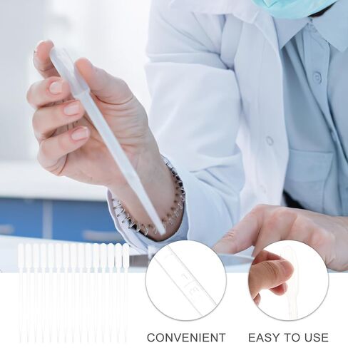 PRETYZOOM 100pcs 3ml Disposable Plastic Transfer Pipettes Graduated Droppers for Laboratory Use Essential Oils and Craft Liquid Transfer in Kuwait