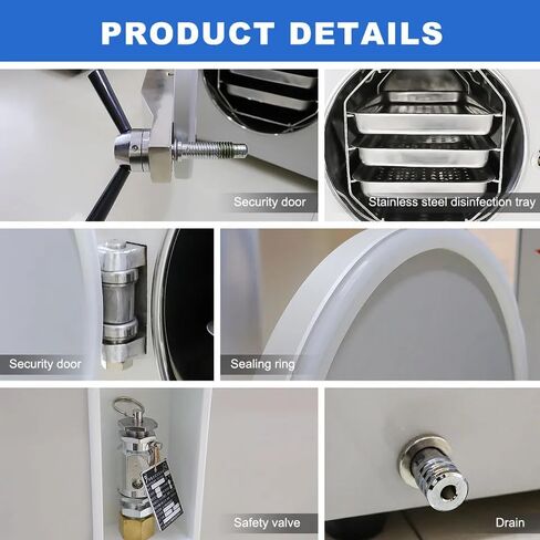 24Litres Rapid Steam Sterilizer High Pressure Temperature Stainless Steel Lab Table Top Automatic Steam Autoclave Sterilization Equipment (TM-XB24J) in Saudi Arabia