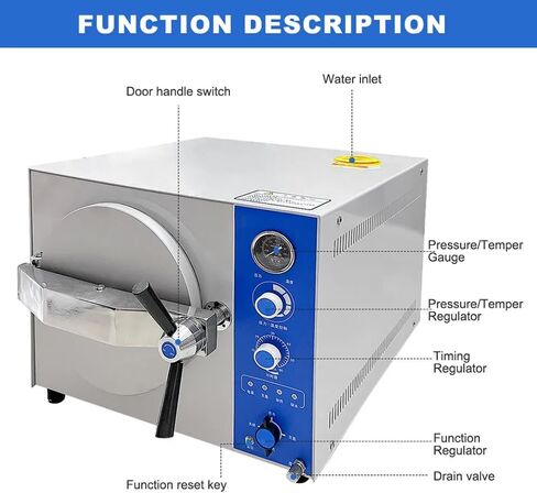 24Litres Rapid Steam Sterilizer High Pressure Temperature Stainless Steel Lab Table Top Automatic Steam Autoclave Sterilization Equipment (TM-XB24J) in Saudi Arabia