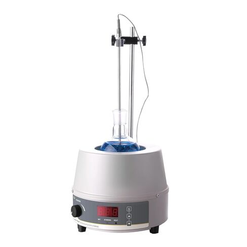 LAB FISH 2000ml Heating Mantle Magnetic Stirrer, 450W Lab Thermostatic Heater Mixer with Digital Display, Temp Control Probe & Timing Function in Kuwait