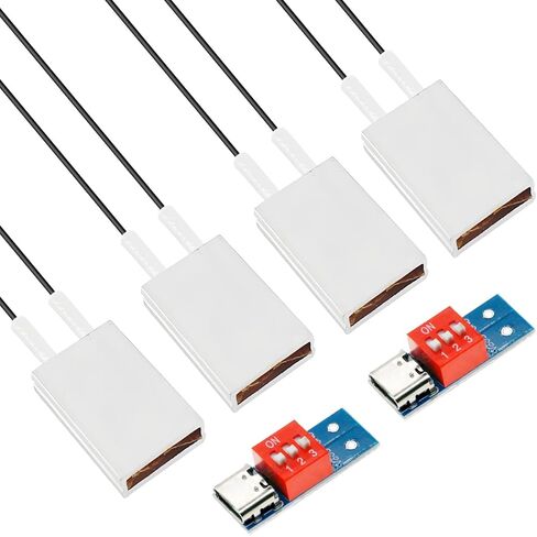 4 pcs PTC Heating Element Heating Plate Electric Heating core Constant Temperature Heating Plate AC/DC 5V/70℃/1.2-2W Aluminum Shell with PD/QC Adjustable Voltage Decoy Module in Saudi Arabia