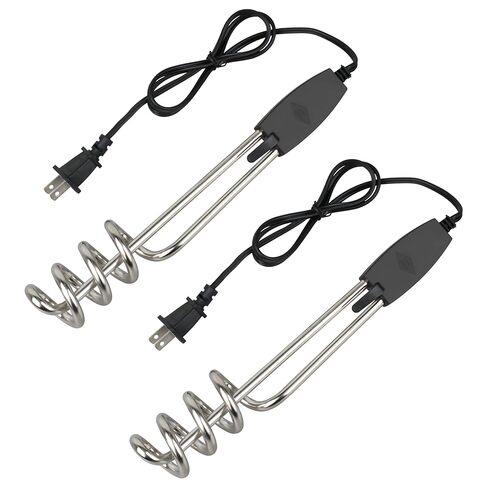 2 حزمة 1000 واط 110 فولت المحمولة الغمر سخان المياه الكهربائية للتخييم، حمام سباحة قابل للنفخ، حوض الاستحمام، دلو الماء التدفئة in Kuwait