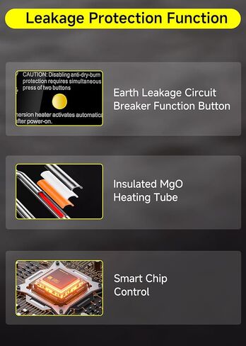 1800W Submersible Water Heater with Anti-Dry-Burn & Auto Shut-Off, Portable Immersion Heater with Timer and Temperature Control - for Bathtubs, Inflatable Pools, Camping Buckets (120V) in Kuwait