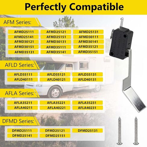 4 عبوات من مفتاح شراع تدفق الهواء 31094 (متوافق مع أفران Dometic/Atwood/Hydro Flame RV لسلسلة AFM/AFLD/AFLA/DFMD) 125/250VAC in Kuwait