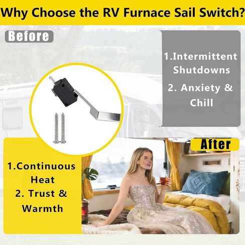 4 عبوات من مفتاح شراع تدفق الهواء 31094 (متوافق مع أفران Dometic/Atwood/Hydro Flame RV لسلسلة AFM/AFLD/AFLA/DFMD) 125/250VAC in Kuwait