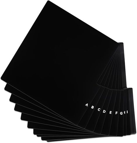 Marspark 26 Pcs Vinyl Album Dividers A-Z Record Divider DVD CD File Alphabet Record Organizer with Alphabetical Tab Album Storage Holder for Vinyl LP Collection Library Bin Black (Vertical) in Kuwait
