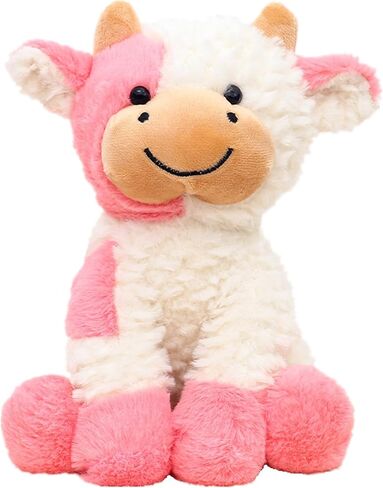 Cow Stuffed Animals, 9 inch Cute Plush Cow Toy Doll for Kids Boys Girls Women (Pink Sitting Cow) in Saudi Arabia
