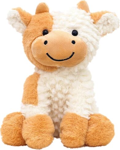 Cow Stuffed Animals, 9 inch Cute Plush Cow Toy Doll for Kids Boys Girls Women (Pink Sitting Cow) in Kuwait