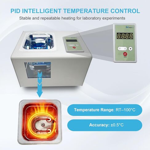 حمام مائي للمختبر سعة 2 لتر مع مضخة دوارة، ونوافذ عرض ثلاثية الجوانب، والتحكم في درجة الحرارة PID حتى 100 درجة مئوية، وحمام مائي مختبري ترموستاتي مع مؤقت ووضع مستمر، وحماية من الحروق الجافة in Kuwait