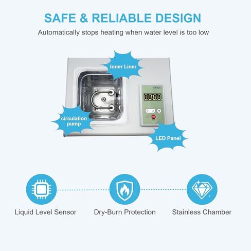 حمام مائي للمختبر سعة 2 لتر مع مضخة دوارة، ونوافذ عرض ثلاثية الجوانب، والتحكم في درجة الحرارة PID حتى 100 درجة مئوية، وحمام مائي مختبري ترموستاتي مع مؤقت ووضع مستمر، وحماية من الحروق الجافة in Kuwait