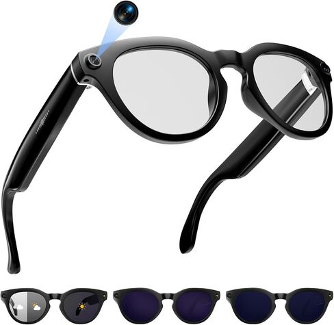 نظارات Bluetooth للنساء والرجال - نظارات ذكية مع مكبر صوت مفتوح ، التحكم في اللمس ، تصفية الضوء الأزرق in Kuwait