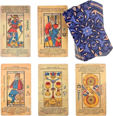 Witchy Cauldron Marseille Tarot Deck for Beginners - Illustrated Cards with Easy-to-Read Meanings for Learning Tarot in Saudi Arabia